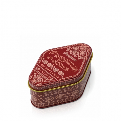 PADDYWAX, Компактная travel-свеча в металлической баночке, POMEGRANATE SPRUCE