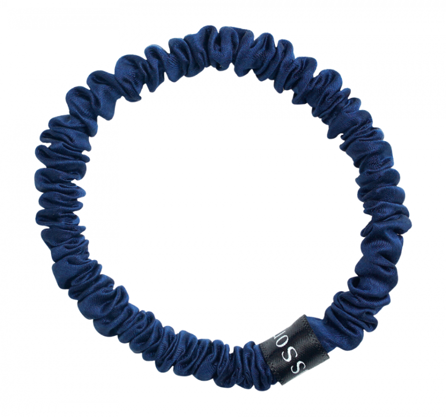 ASSORO, Шелковая резинка для волос, размер XS, цвет (темно-синяя)