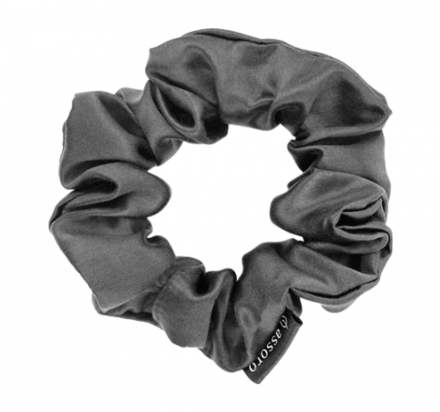 ASSORO, Шелковая резинка для волос, размер L, цвет (графит)