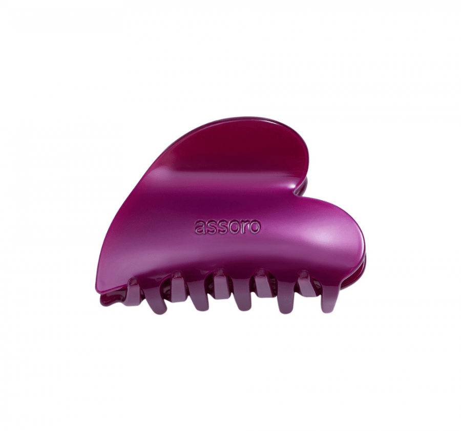 ASSORO, Крабик для волос, сливовое сердце