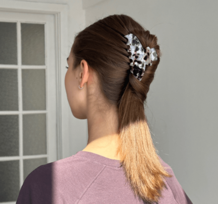 ASSORO, Крабик для волос, цвет (Черный мрамор)