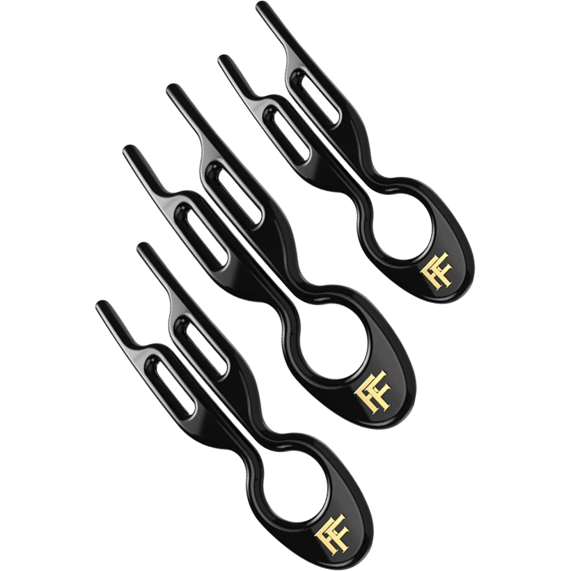 FIONA FRANCHIMON (№1 HAIRPIN), Шпильки черного цвета (набор из 3 шпилек)
