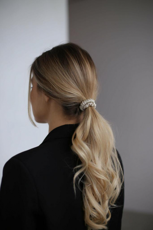 SILK LOVERS, Шелковая резинка для волос MINI (Латте)