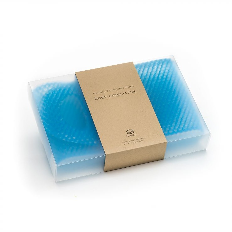 SUPRACOR Stimulite®.Скрабер для тела с ручками.(Голубой)
