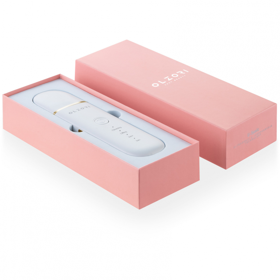 OLZORI U-SONIC УЛЬТРАЗВУКОВОЙ СКРАБЕР-МАССАЖЕР ДЛЯ ЛИЦА