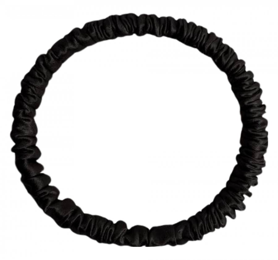 SILK LOVERS, Шелковая резинка для волос MINI (Черный)