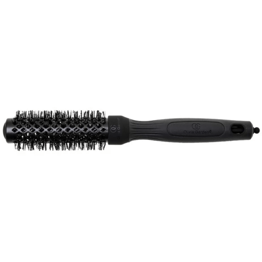 OLIVIA GARDEN, Термобрашинг 25 мм, EXPERT BLOWOUT SHINE Wavy Bristles Black Label