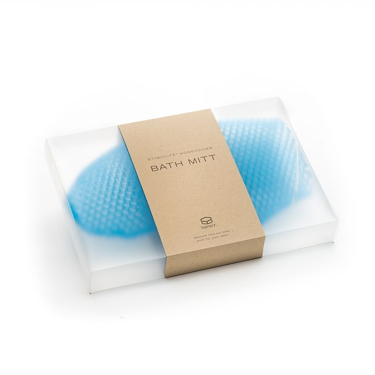 SUPRACOR Stimulite®. Мочалка рукавичка.(Голубая)