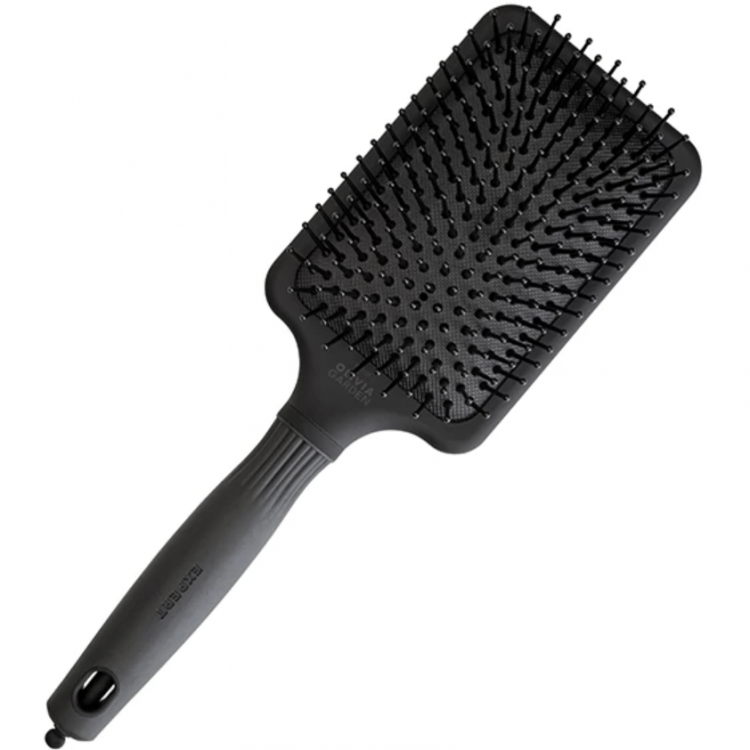 OLIVIA GARDEN, Щетка массажная, EXPERT CARE RECTANGULAR Nylon Bristle Black Label L