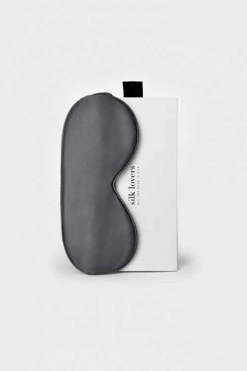 SILK LOVERS, Мужская шелковая маска для сна (графит)