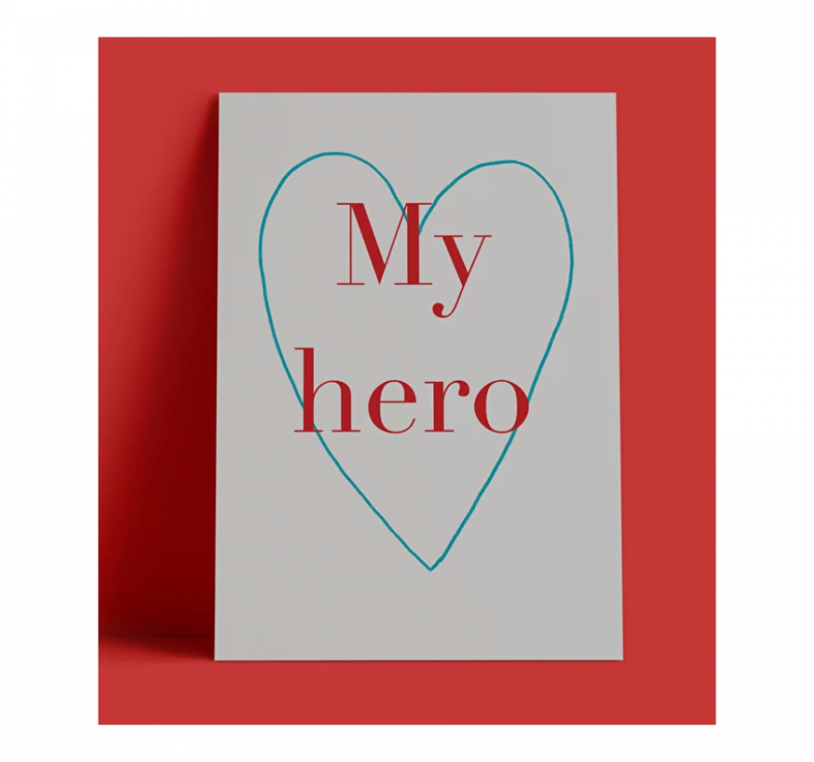 Открытка "MY HERO"
