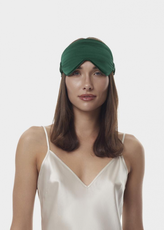 SILK LOVERS, Шелковая маска для сна (изумруд)