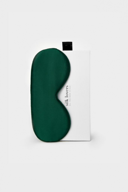 SILK LOVERS, Шелковая маска для сна (изумруд)