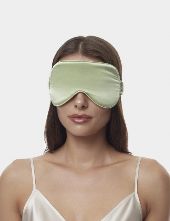 SILK LOVERS, Шелковая маска для сна (оливка)