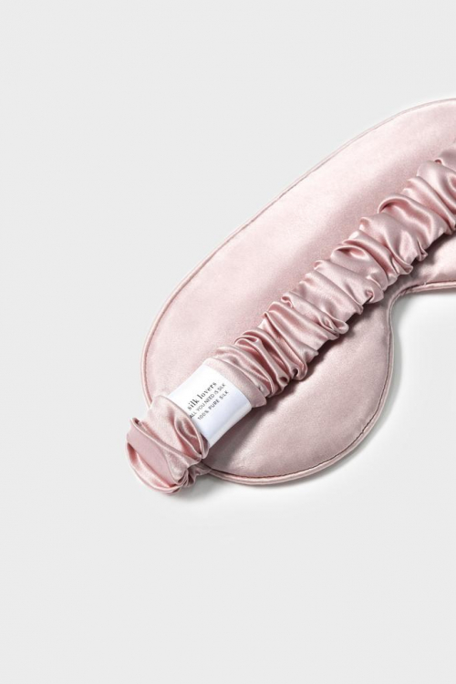 SILK LOVERS, Шелковая маска для сна (пудра)