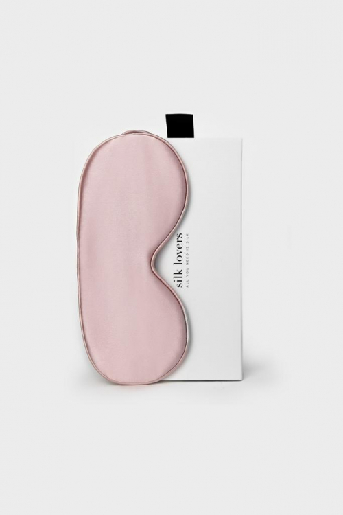 SILK LOVERS, Шелковая маска для сна (пудра)
