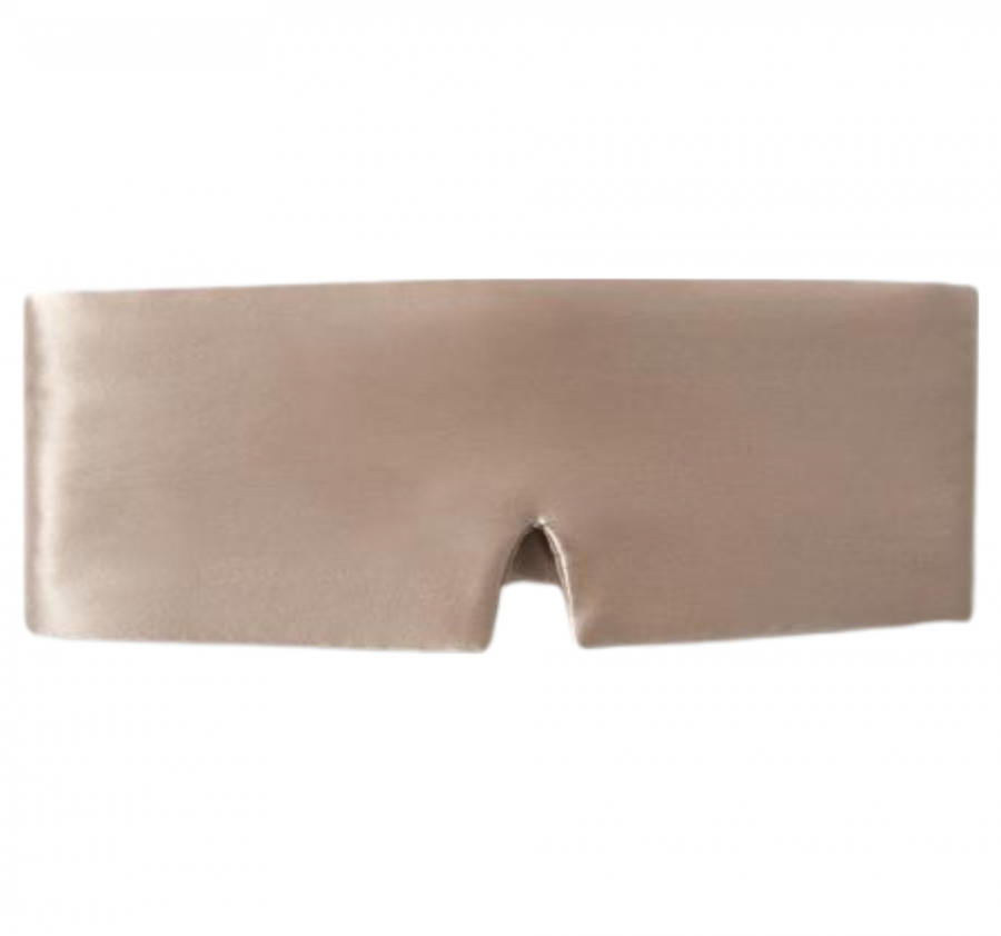 SILK LOVERS, Шелковая повязка для сна с липучкой (Кофе)