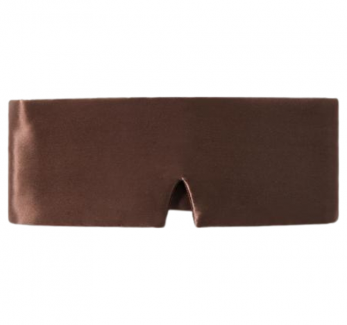 SILK LOVERS, Шелковая повязка для сна с липучкой (Шоколад)