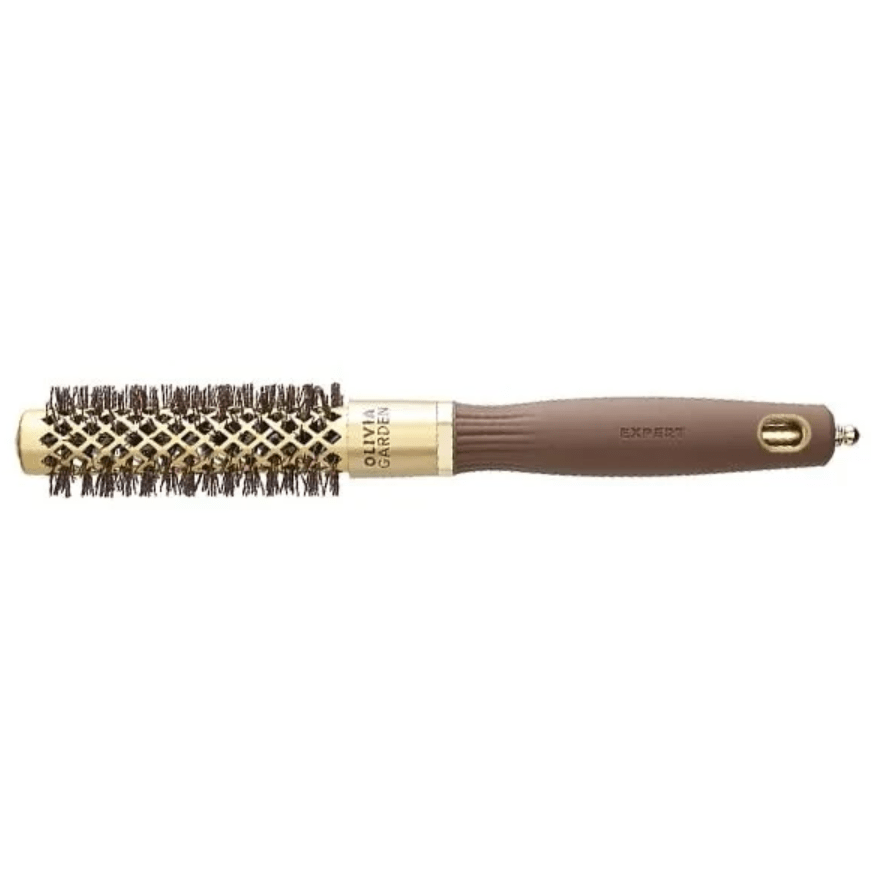 OLIVIA GARDEN, Термобрашинг 20 мм Коричневый, EXPERT BLOWOUT SHINE Wavy Bristles Gold&Brown