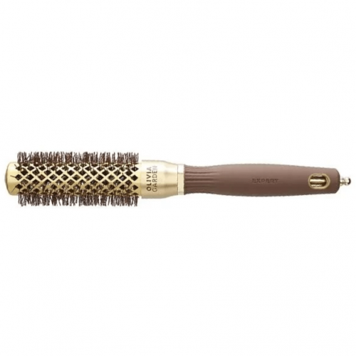OLIVIA GARDEN, Термобрашинг 25 мм Коричневый, EXPERT BLOWOUT SHINE Wavy Bristles Gold&Brown