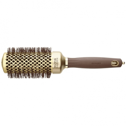 OLIVIA GARDEN, Термобрашинг 45 мм Коричневый, EXPERT BLOWOUT SHINE Wavy Bristles Gold&Brown