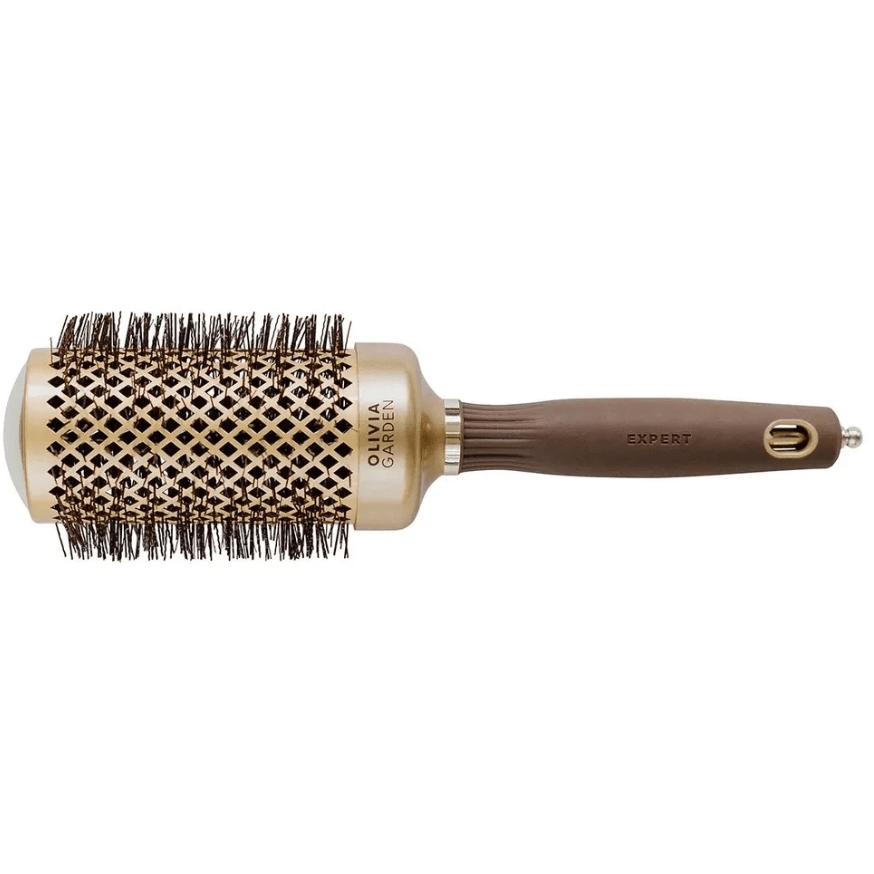 OLIVIA GARDEN, Термобрашинг 55 мм Коричневый, EXPERT BLOWOUT SHINE Wavy Bristles Gold&Brown