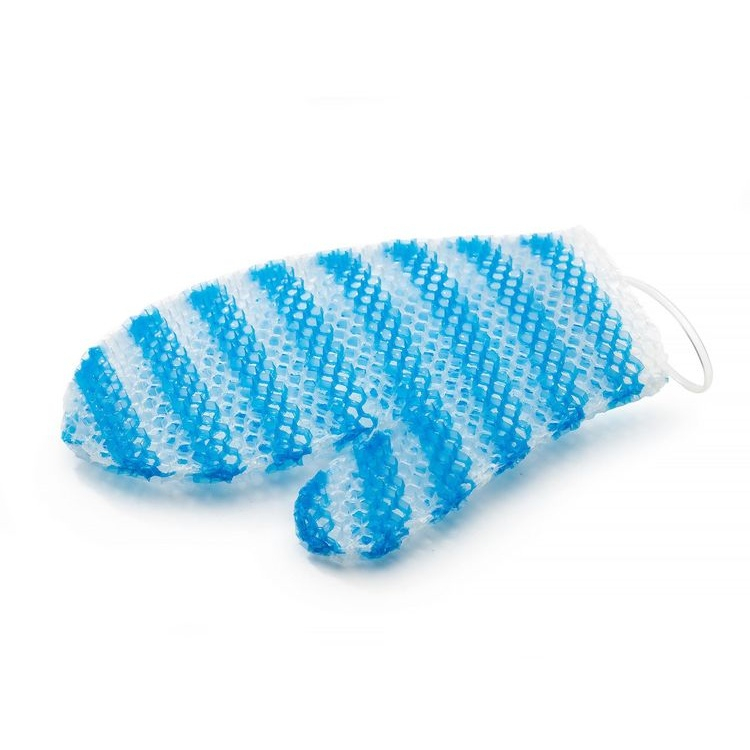 SUPRACOR Stimulite®. Мочалка рукавичка (Бело-голубая)