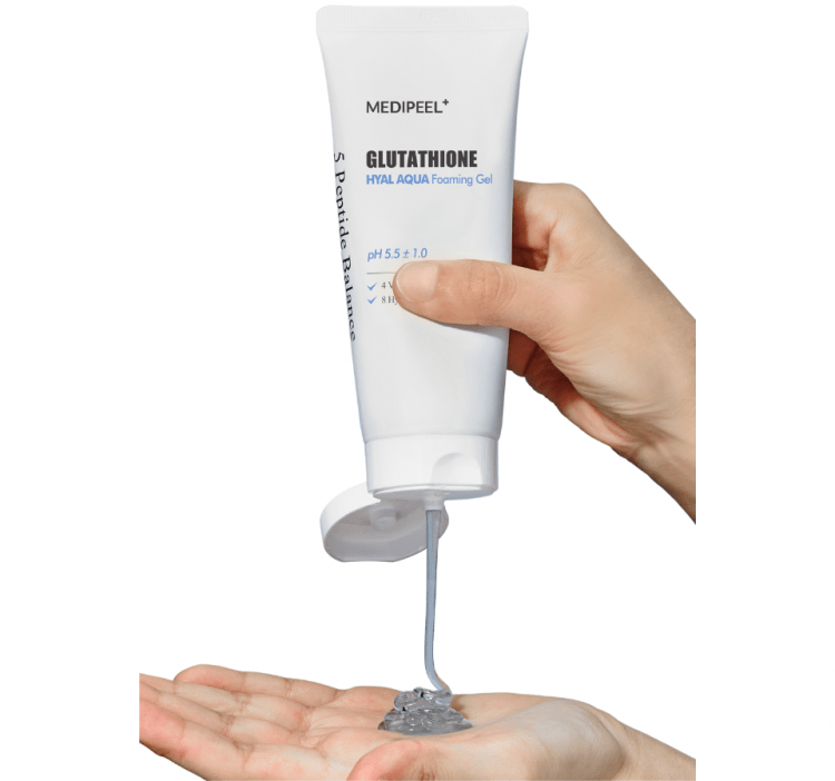 MEDI-PEEL, Glutathione Hyal Aqua Очищающий гель с глутатионом и Г/К, 150 мл, Foaming Gel Cleanser