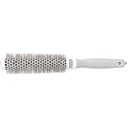OLIVIA GARDEN, Термобрашинг 25 мм Серый, EXPERT BLOWOUT SPEED XL Wavy Bristles White&Grey