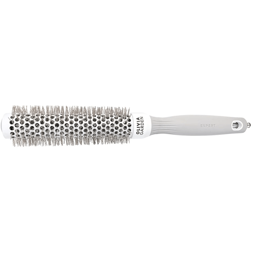 OLIVIA GARDEN, Термобрашинг 25 мм Серый, EXPERT BLOWOUT SPEED XL Wavy Bristles White&Grey