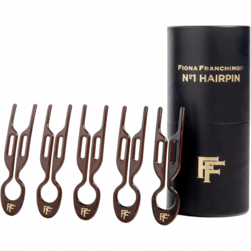 FIONA FRANCHIMON (№1 HAIRPIN), Шпильки коричневого цвета (набор из 5 шпилек)