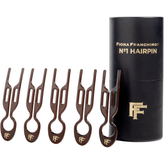 FIONA FRANCHIMON (№1 HAIRPIN), Шпильки коричневого цвета (набор из 5 шпилек)