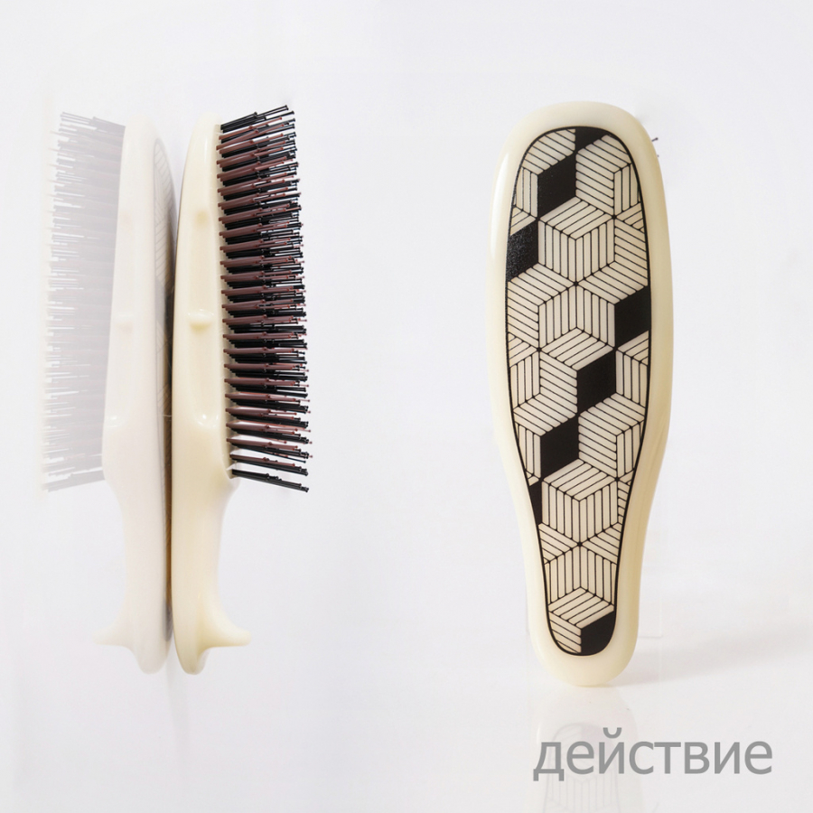 S-HEART-S, Расческа 572 Scalp Shampoo Brush (действие), жесткая