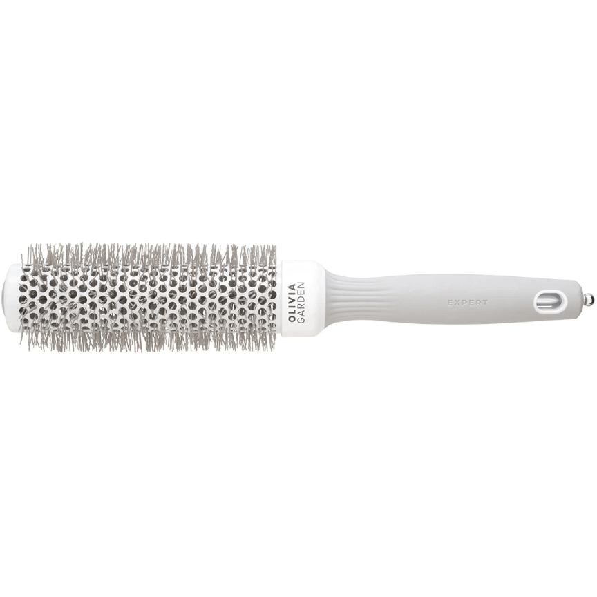 OLIVIA GARDEN, Термобрашинг 35 мм Серый, EXPERT BLOWOUT SPEED XL Wavy Bristles White&Grey