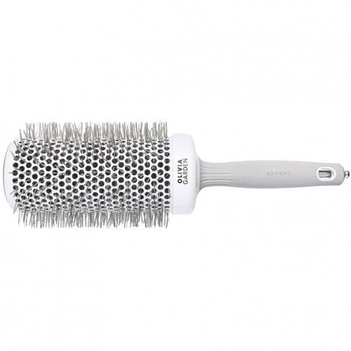 OLIVIA GARDEN, Термобрашинг 65 мм Серый, EXPERT BLOWOUT SPEED XL Wavy Bristles White&Grey