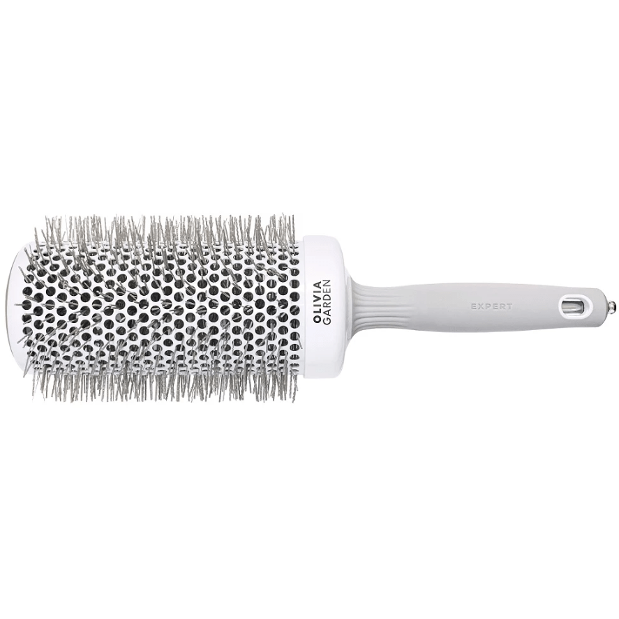OLIVIA GARDEN, Термобрашинг 65 мм Серый, EXPERT BLOWOUT SPEED XL Wavy Bristles White&Grey