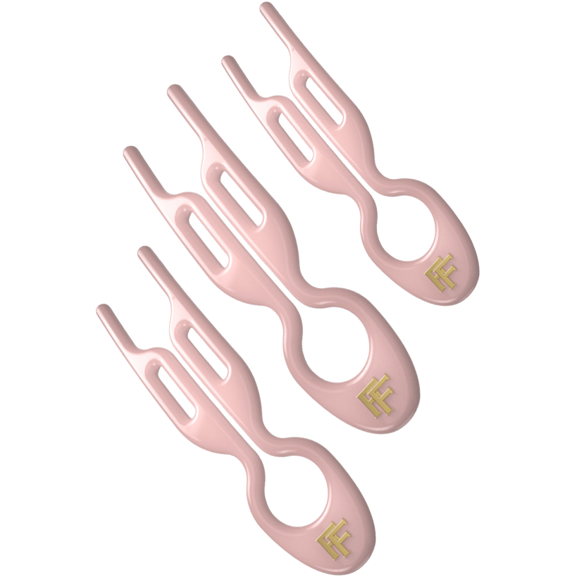 FIONA FRANCHIMON (№1 HAIRPIN), Шпильки пудрово-розового цвета (набор из 3 шпилек)