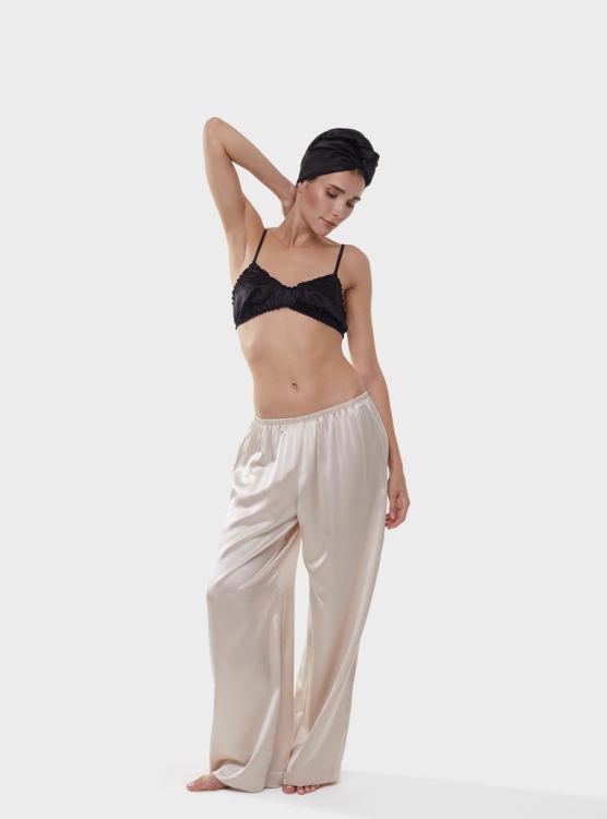 SILK LOVERS, Полотенце для волос из натурального шелка 43*110см, цвет (черное)