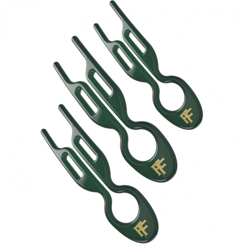 FIONA FRANCHIMON (№1 HAIRPIN), Шпильки изумрудного цвета (набор из 3 шпилек)