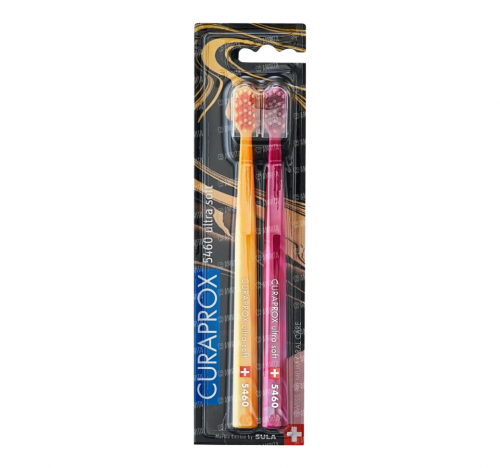CURAPROX, Набор зубных щеток ultrasoft, 0,10 мм (2 шт), Duo Marble 2023