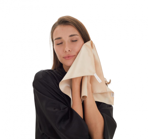 SILK LOVERS, Полотенце для лица из натурального шелка 32*50, цвет (латте)