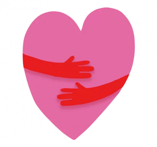 Открытка "Сердце с руками"