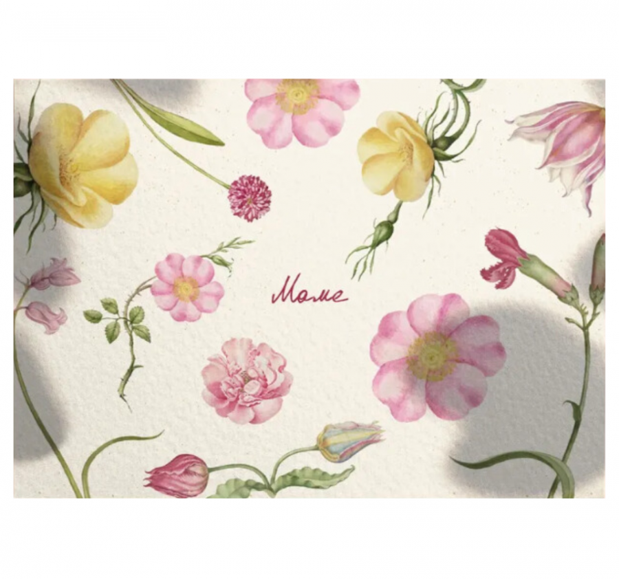 Открытка "Маме" с цветами