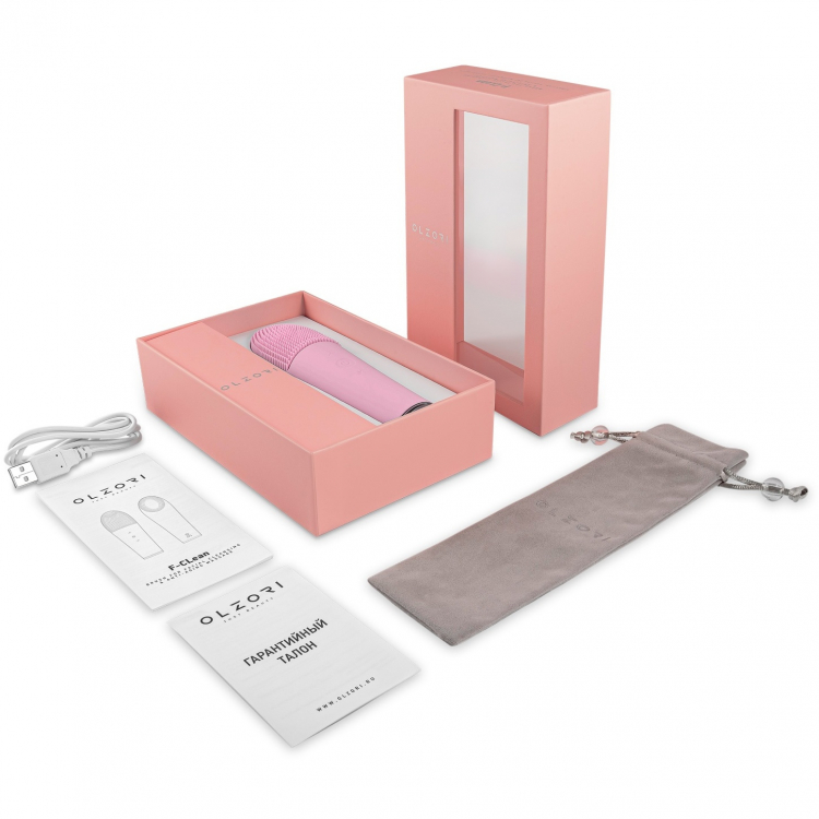 OLZORI Щетка-вибрамассажер F-Clean Pink