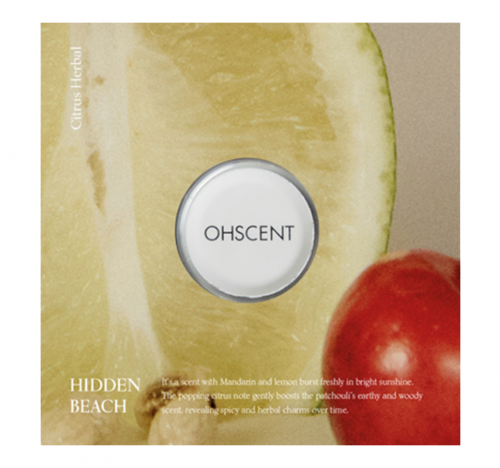 OHSCENT, HIDDEN BEACH Сменный блок аромата для авто (пачули, мандарин, фрезия)