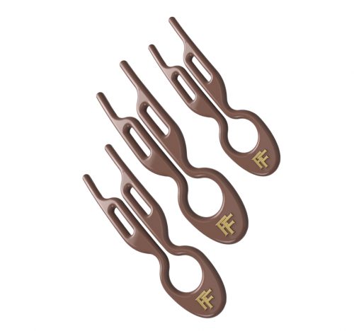 FIONA FRANCHIMON (№1 HAIRPIN), Шпильки оттенка Мокачино (набор из 3 шпилек)