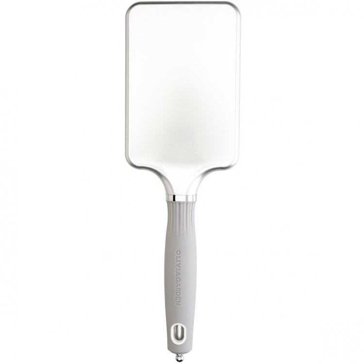 OLIVIA GARDEN, Щетка EXPERT CARE RECTANGULAR Nylon Bristles Silver L Серый